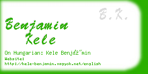 benjamin kele business card